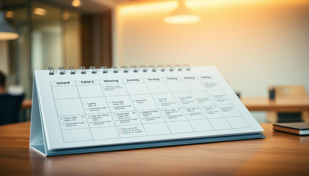 calendário de reuniões